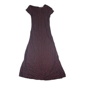 Reformation jeans size small Jennifer black red heart dress midi slit queen moda